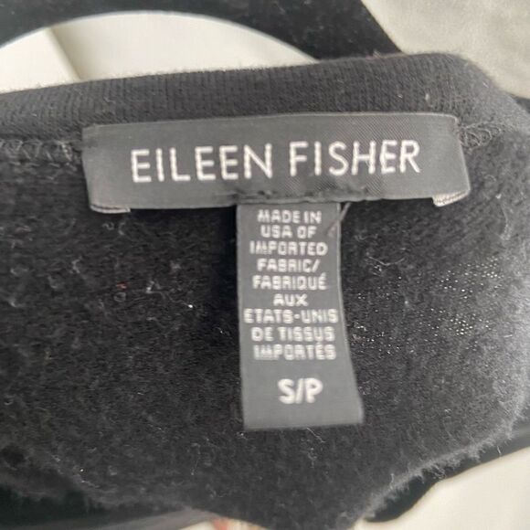 Eileen Fisher Tencel Lyocell Super Soft Black Tee Shirt Dress Small - Picture 2 of 7